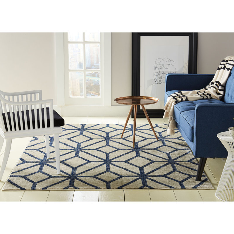 Trina Trina Turk Tanja Navy/Gray Area Rug & Reviews Wayfair